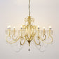 Candelabra Metal Ceiling Lighting Vintage Living Room Chandelier Light Fixture with Crystal Crown Decor Clearhalo 'Ceiling Lights' 'Chandeliers' Lighting' options 2198076