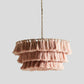 Simplicity Tiered Round Ceiling Lighting 3 Heads Handwoven Fringe Chandelier Light Fixture Clearhalo 'Ceiling Lights' 'Chandeliers' Lighting' options 2198204