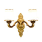 Floral Cream Glass Wall Light Fixture Vintage Living Room Wall Mounted Lamp in Gold Clearhalo 'Wall Lamps & Sconces' 'Wall Lights' Lighting' 2198226