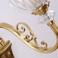 Gold Wall Mount Light Traditional Carved Glass Ruffle Bell Wall Light Fixture for Corridor Clearhalo 'Wall Lamps & Sconces' 'Wall Lights' Lighting' 2198290