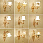 Gold Floral Wall Light Fixture Vintage Glass Living Room Wall Mounted Lamp with Crystal Accent Clearhalo 'Wall Lamps & Sconces' 'Wall Lights' Lighting' 2198333