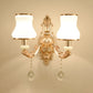 Gold Floral Wall Light Fixture Vintage Glass Living Room Wall Mounted Lamp with Crystal Accent 2.0 Gold H Clearhalo 'Wall Lamps & Sconces' 'Wall Lights' Lighting' 2198342