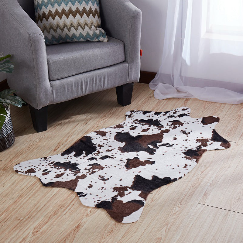Novelty Shape Animal Skin Rug Multi-Color Creative Carpet Polypropylene Non-Slip Backing Area Rug for Bedroom White Clearhalo 'Area Rug' 'Casual' 'Rugs' Rug' 2198758