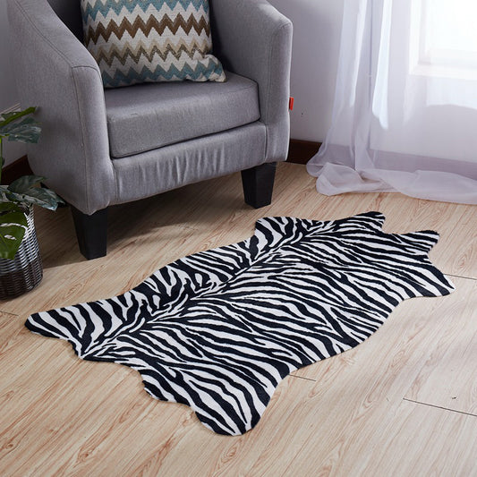 Novelty Shape Animal Skin Rug Multi-Color Creative Carpet Polypropylene Non-Slip Backing Area Rug for Bedroom Black Clearhalo 'Area Rug' 'Casual' 'Rugs' Rug' 2198760