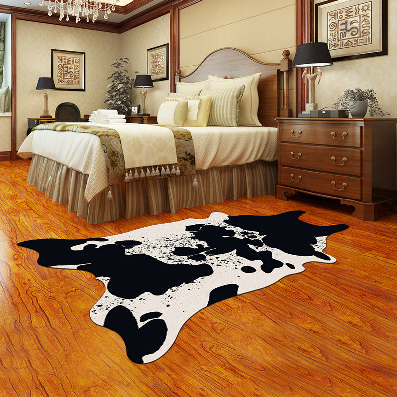 Unique Multi Color Casual Rug Polyster Animal Skin Patterned Area Rug Pet Friendly Anti-Slip Backing Rug for Home Black Clearhalo 'Area Rug' 'Casual' 'Rugs' Rug' 2198779