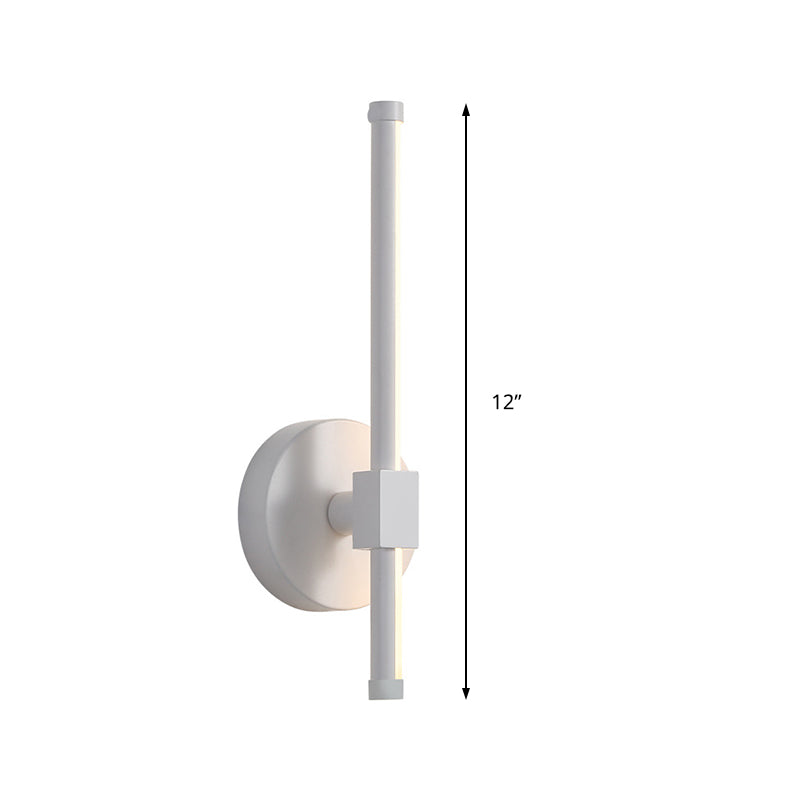 Acrylic Wall Sconce Bar Simple LED Black/White Wall Mounted Lamp with Rotatable Design in Warm/White Light Clearhalo 'Modern wall lights' 'Modern' 'Wall Lamps & Sconces' 'Wall Lights' Lighting' 219878