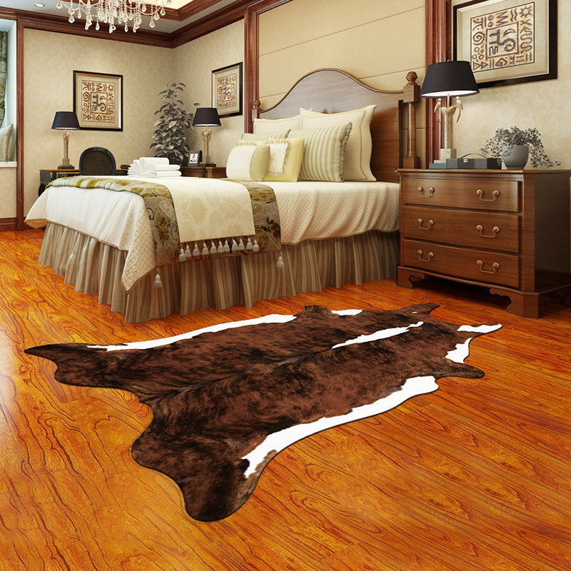 Unique Multi Color Casual Rug Polyster Animal Skin Patterned Area Rug Pet Friendly Anti-Slip Backing Rug for Home Dark Brown Clearhalo 'Area Rug' 'Casual' 'Rugs' Rug' 2198780