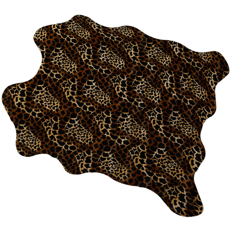 Minimalist Animal Skin Printed Rug Multi Colored Synthetics Carpet Stain-Resistant Easy Care Rug for Decoration Dark Coffee 4'8" x 5'3" Clearhalo 'Area Rug' 'Casual' 'Rugs' Rug' 2198799