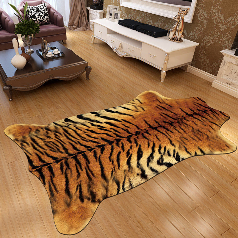 Irregular Shape Animal Skin Rug Multi-Color Nordic Area Rug Polyster Non-Slip Machine Washable Carpet for Living Room Light Coffee Clearhalo 'Area Rug' 'Casual' 'Rugs' Rug' 2198800