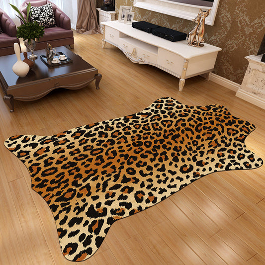 Irregular Shape Animal Skin Rug Multi-Color Nordic Area Rug Polyster Non-Slip Machine Washable Carpet for Living Room Light Brown Clearhalo 'Area Rug' 'Casual' 'Rugs' Rug' 2198801