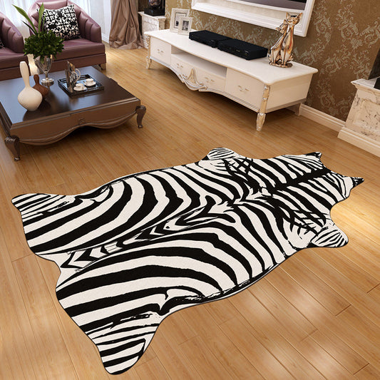 Irregular Shape Animal Skin Rug Multi-Color Nordic Area Rug Polyster Non-Slip Machine Washable Carpet for Living Room White Clearhalo 'Area Rug' 'Casual' 'Rugs' Rug' 2198806