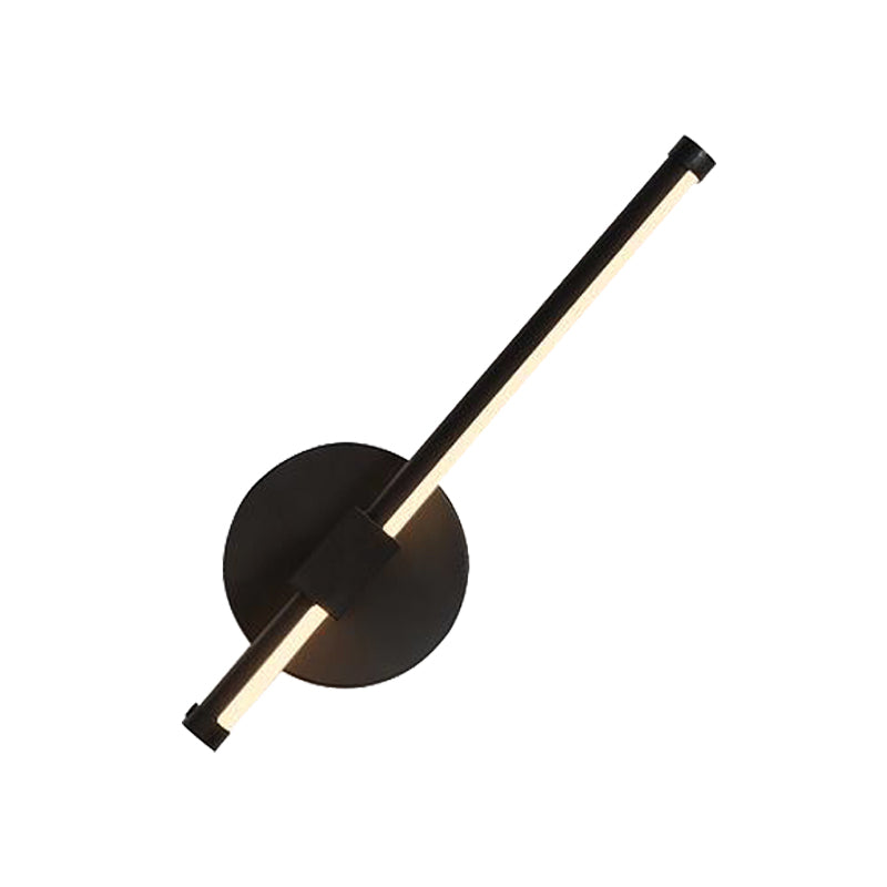 Acrylic Wall Sconce Bar Simple LED Black/White Wall Mounted Lamp with Rotatable Design in Warm/White Light Clearhalo 'Modern wall lights' 'Modern' 'Wall Lamps & Sconces' 'Wall Lights' Lighting' 219881