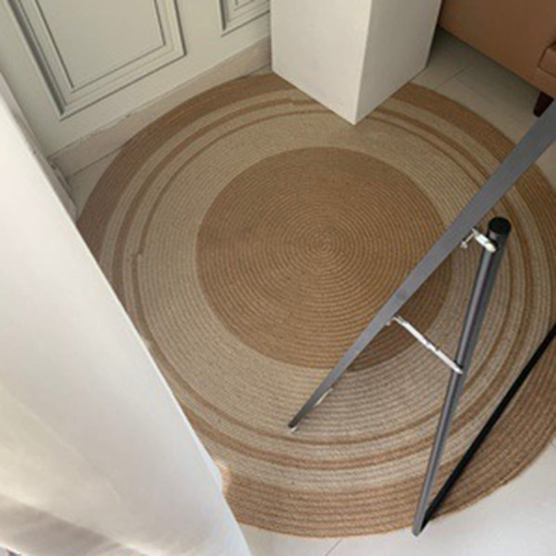 Country Living Room Rug Multi-Color Plain Rug Jute Handmade Natural Fiber Indoor Rug Clearhalo 'Area Rug' 'Rug' 2198829