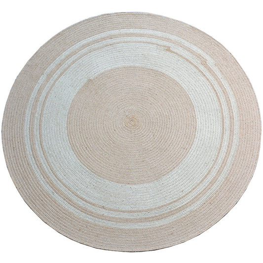 Country Living Room Rug Multi-Color Plain Rug Jute Handmade Natural Fiber Indoor Rug Clearhalo 'Area Rug' 'Rug' 2198833