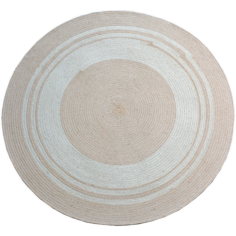 Country Living Room Rug Multi-Color Plain Rug Jute Handmade Natural Fiber Indoor Rug Yellow Clearhalo 'Area Rug' 'Rug' 2198834