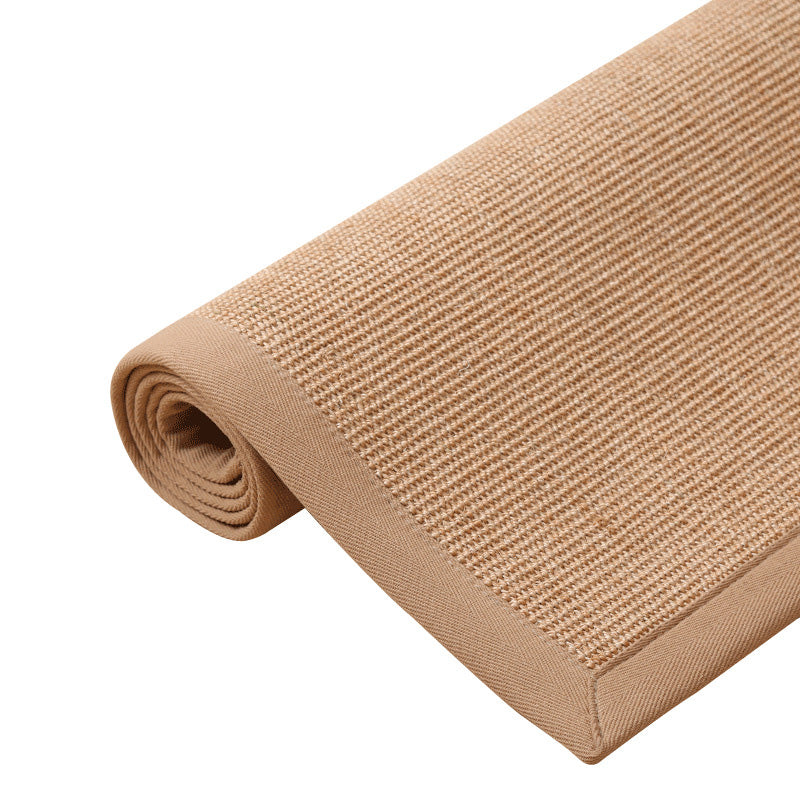 Simple Multicolor Solid Color Rug Jute Lodge Rug Machine Washable Indoor Rug with Border for Living Room Coffee Clearhalo 'Area Rug' 'Rug' 2198863