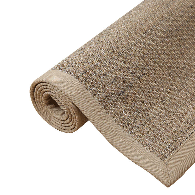 Simple Multicolor Solid Color Rug Jute Lodge Rug Machine Washable Indoor Rug with Border for Living Room Grey Clearhalo 'Area Rug' 'Rug' 2198866