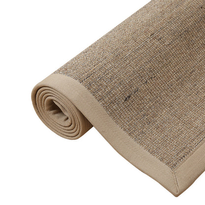Simple Multicolor Solid Color Rug Jute Lodge Rug Machine Washable Indoor Rug with Border for Living Room Grey Clearhalo 'Area Rug' 'Rug' 2198866