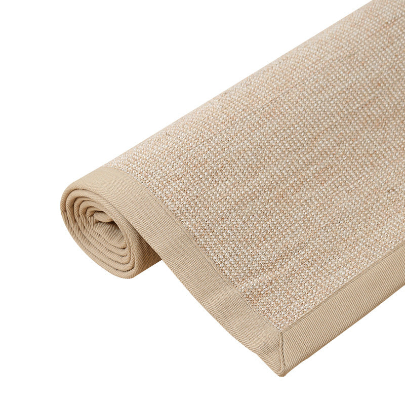 Simple Multicolor Solid Color Rug Jute Lodge Rug Machine Washable Indoor Rug with Border for Living Room Beige Clearhalo 'Area Rug' 'Rug' 2198869