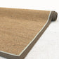 Chinoiserie Bedroom Rug Multi-Colored Plain Indoor Rug Jute Natural Fiber Easy Care Rug with Border Clearhalo 'Area Rug' 'Rug' 2198873