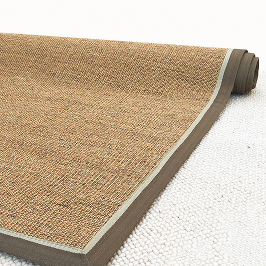 Chinoiserie Bedroom Rug Multi-Colored Plain Indoor Rug Jute Natural Fiber Easy Care Rug with Border Clearhalo 'Area Rug' 'Rug' 2198873