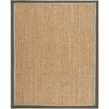 Chinoiserie Bedroom Rug Multi-Colored Plain Indoor Rug Jute Natural Fiber Easy Care Rug with Border Clearhalo 'Area Rug' 'Rug' 2198878