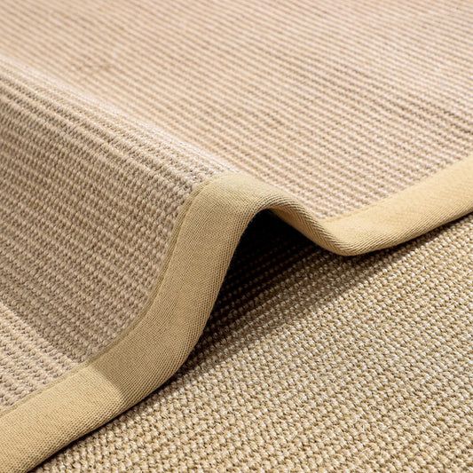 Chinese Solid Rug Multi-Colored Jute Area Carpet Easy Care Rug with Border for Living Room Coffee