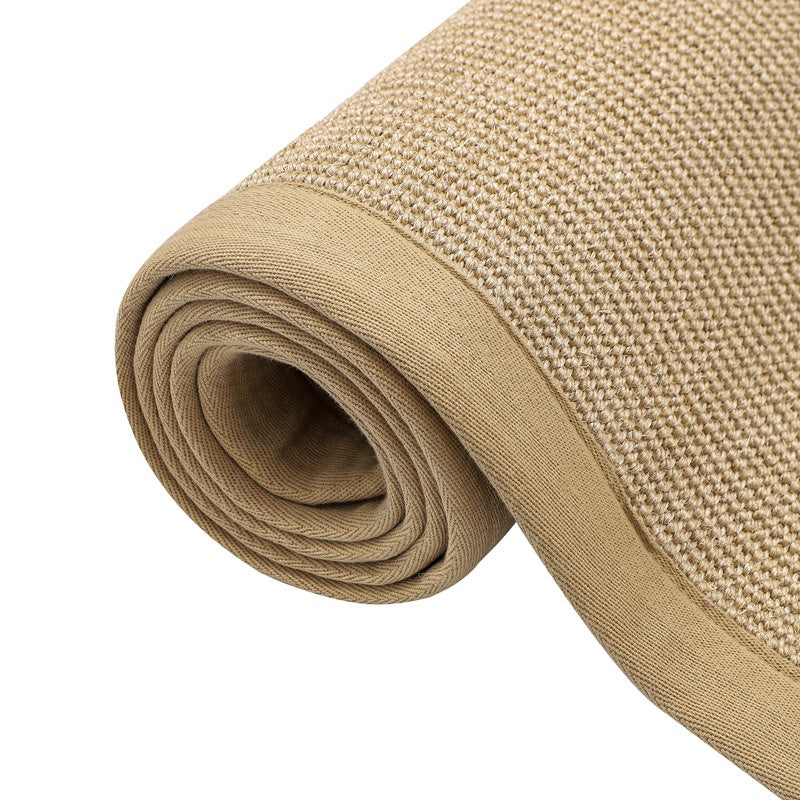 Chinese Solid Rug Multi-Colored Jute Area Carpet Easy Care Rug with Border for Living Room Ginger Clearhalo 'Area Rug' 'Rug' 2198881