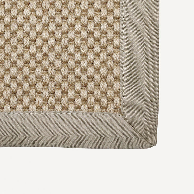 Multi-Color Rustic Rug Jute Plain Carpet Washable Natural Fiber Indoor Rug with Border for Home Decoration Cream Gray Clearhalo 'Area Rug' 'Rug' 2198889