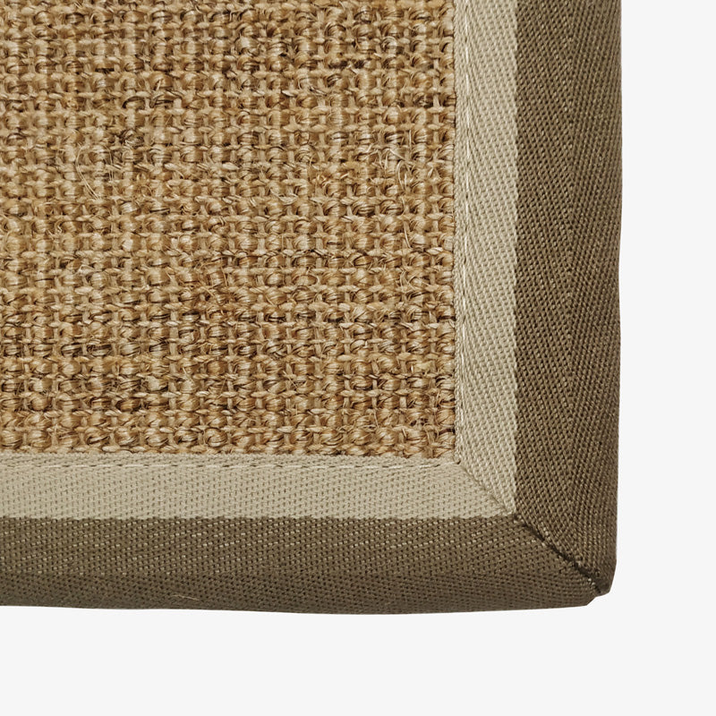 Simple Multi Color Solid Rug Jute Farmhouse Indoor Rug Washable Rug with Border for Home Decor Dark Brown Clearhalo 'Area Rug' 'Rug' 2198897