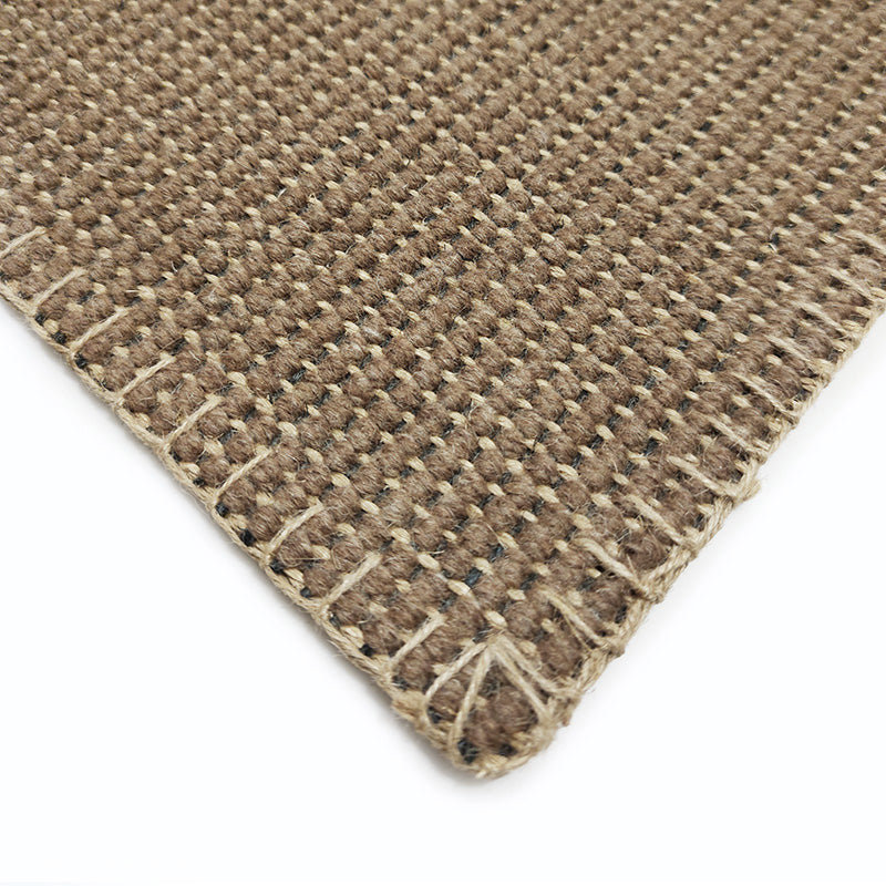 Cottage Solid Color Rug Multi Color Jute Rug Washable Natural Fiber Weaving Carpet for Bedroom Dark Coffee Clearhalo 'Area Rug' 'Rug' 2198931
