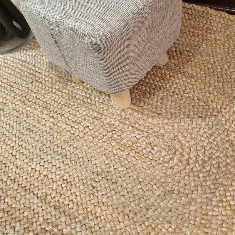 Primitive Beige Plain Rug Jute Fiber Rustic Rug Pet Friendly Stain Resistant Anti-Slip Backing Rug for Great Room Clearhalo 'Area Rug' 'Rug' 2198952