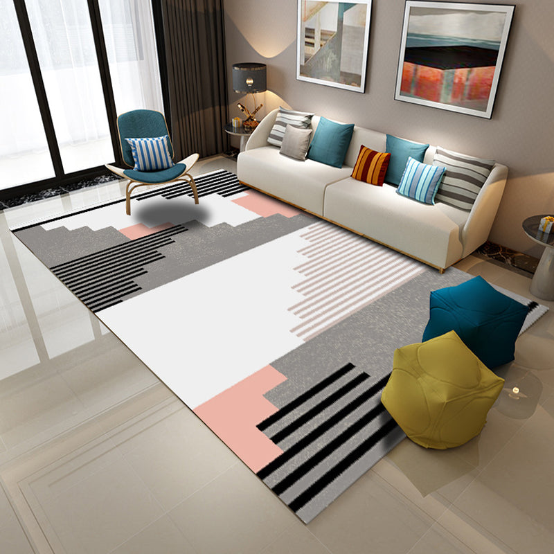 Decorative Nordic Indoor Rug Multi Color Geometric Carpet Pet Friendly Machine Washable Anti-Slip Rug for Sitting Room Clearhalo 'Area Rug' 'Modern' 'Rugs' Rug' 2199099