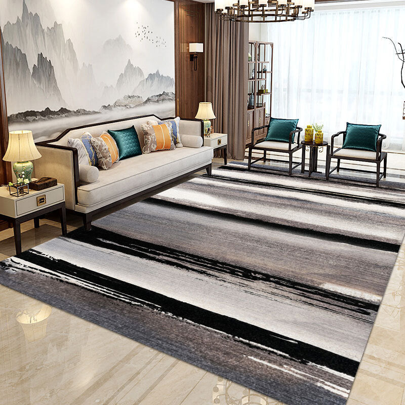 Modern Home Decorative Rug Multi Colored Geometry Area Rug Polypropylene Washable Stain Resistant Non-Slip Backing Rug Clearhalo 'Area Rug' 'Modern' 'Rugs' Rug' 2199212