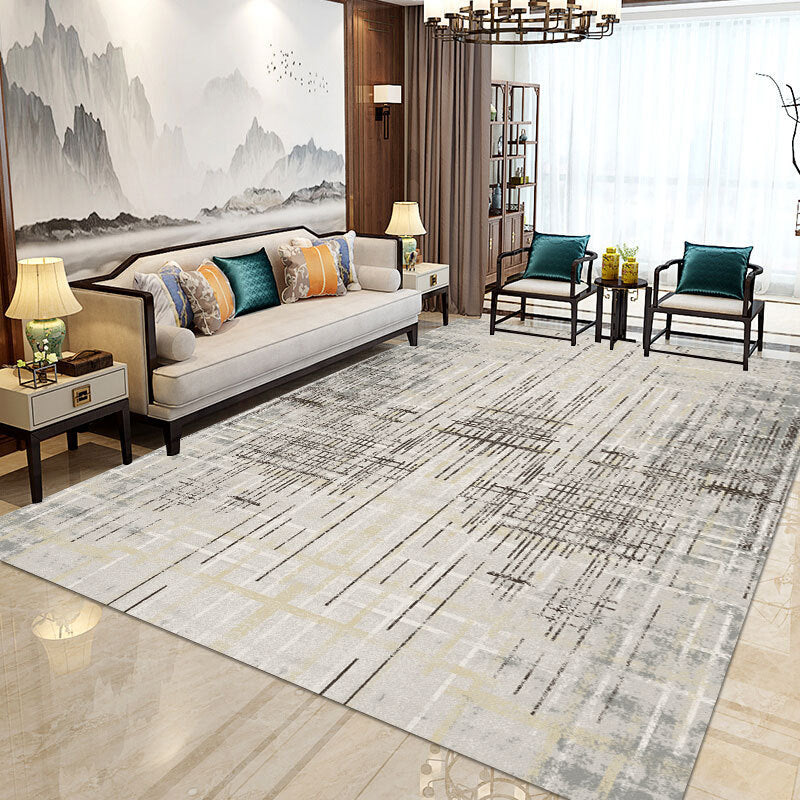 Modern Home Decorative Rug Multi Colored Geometry Area Rug Polypropylene Washable Stain Resistant Non-Slip Backing Rug Clearhalo 'Area Rug' 'Modern' 'Rugs' Rug' 2199214