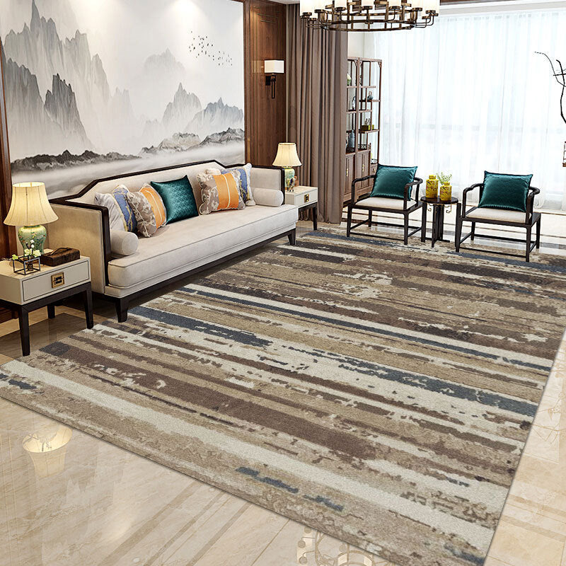 Modern Home Decorative Rug Multi Colored Geometry Area Rug Polypropylene Washable Stain Resistant Non-Slip Backing Rug Clearhalo 'Area Rug' 'Modern' 'Rugs' Rug' 2199222