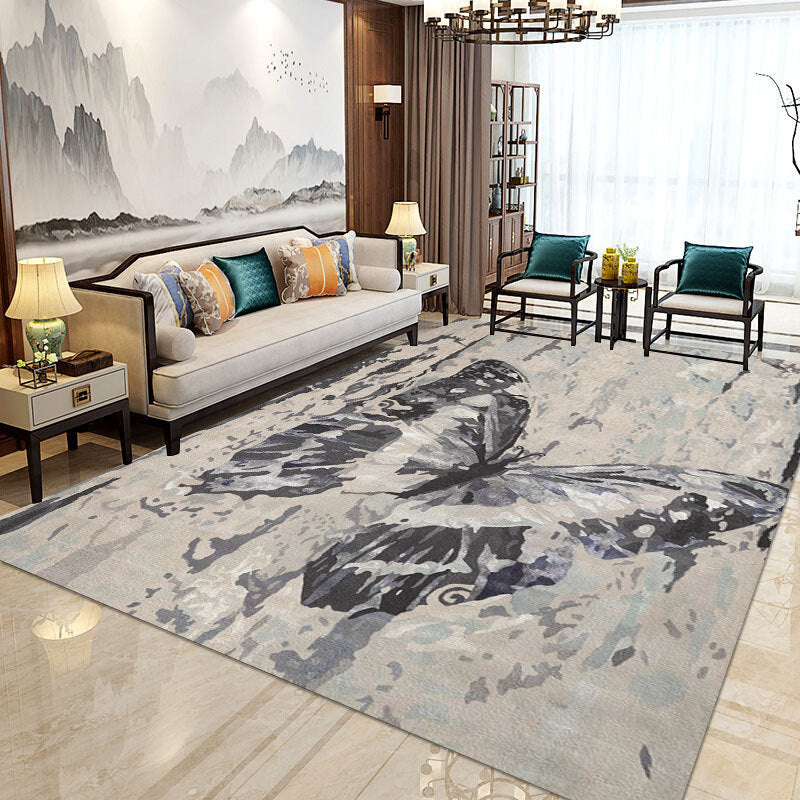 Modern Home Decorative Rug Multi Colored Geometry Area Rug Polypropylene Washable Stain Resistant Non-Slip Backing Rug Clearhalo 'Area Rug' 'Modern' 'Rugs' Rug' 2199226