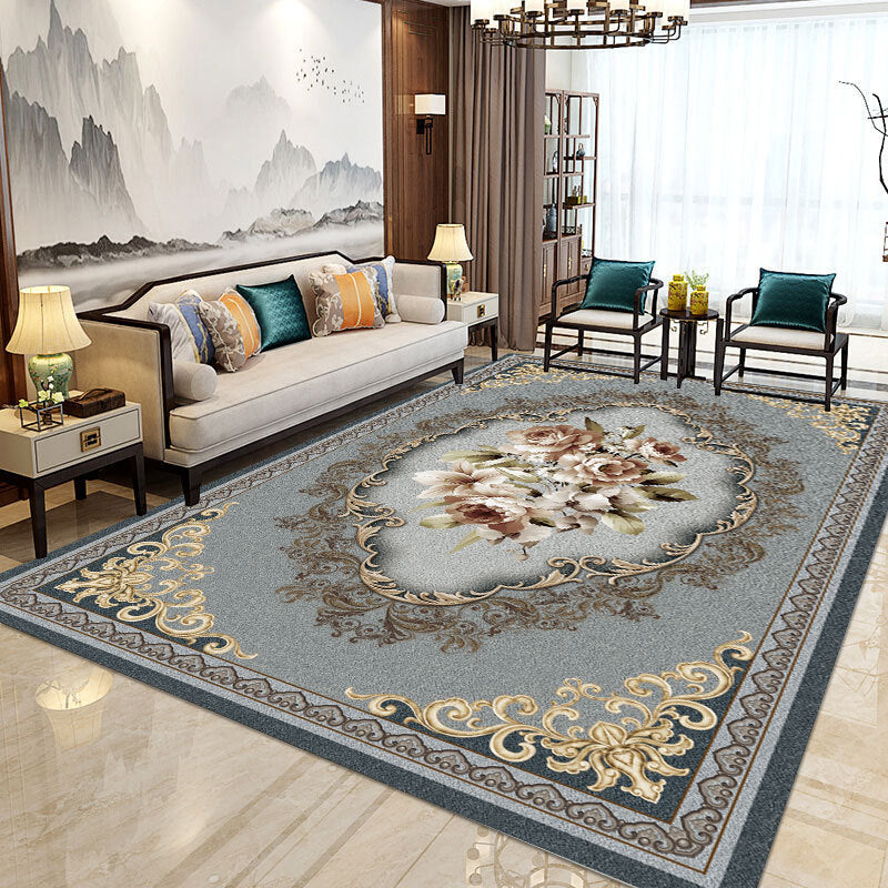 Modern Home Decorative Rug Multi Colored Geometry Area Rug Polypropylene Washable Stain Resistant Non-Slip Backing Rug Clearhalo 'Area Rug' 'Modern' 'Rugs' Rug' 2199229