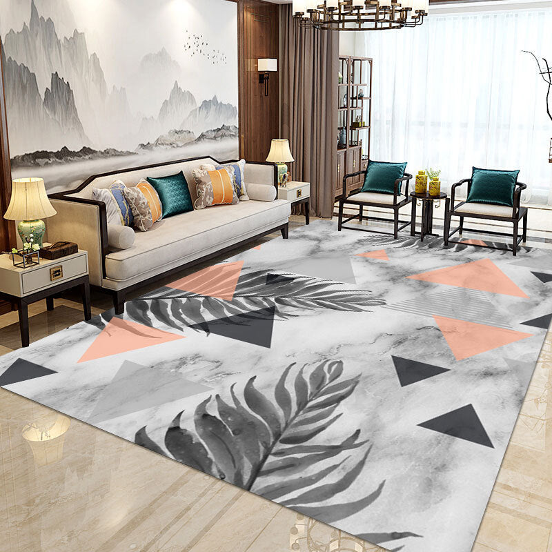 Modern Home Decorative Rug Multi Colored Geometry Area Rug Polypropylene Washable Stain Resistant Non-Slip Backing Rug Clearhalo 'Area Rug' 'Modern' 'Rugs' Rug' 2199231