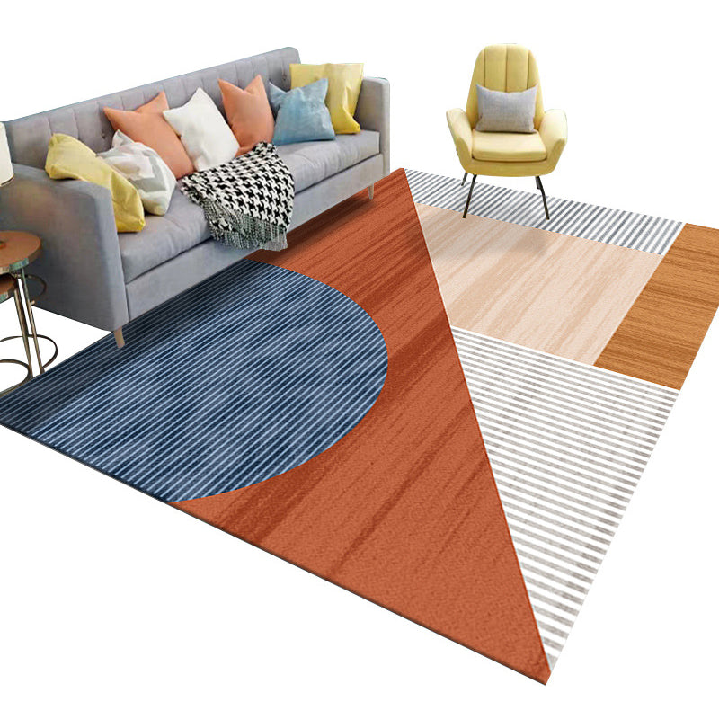 Luxe Geometric Rug Multicolor Minimalist Rug Synthetics Pet Friendly Machine Washable Anti-Slip Backing Rug for Home Decor Clearhalo 'Area Rug' 'Modern' 'Rugs' Rug' 2199238