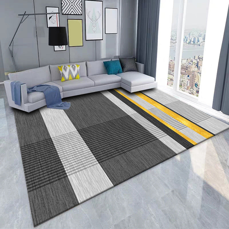 Luxe Geometric Rug Multicolor Minimalist Rug Synthetics Pet Friendly Machine Washable Anti-Slip Backing Rug for Home Decor Clearhalo 'Area Rug' 'Modern' 'Rugs' Rug' 2199241