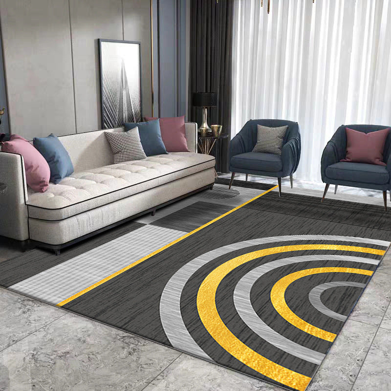 Luxe Geometric Rug Multicolor Minimalist Rug Synthetics Pet Friendly Machine Washable Anti-Slip Backing Rug for Home Decor Clearhalo 'Area Rug' 'Modern' 'Rugs' Rug' 2199244