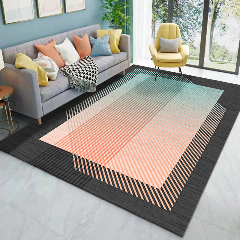 Luxe Geometric Rug Multicolor Minimalist Rug Synthetics Pet Friendly Machine Washable Anti-Slip Backing Rug for Home Decor Clearhalo 'Area Rug' 'Modern' 'Rugs' Rug' 2199246