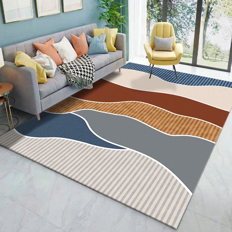 Luxe Geometric Rug Multicolor Minimalist Rug Synthetics Pet Friendly Machine Washable Anti-Slip Backing Rug for Home Decor Clearhalo 'Area Rug' 'Modern' 'Rugs' Rug' 2199249