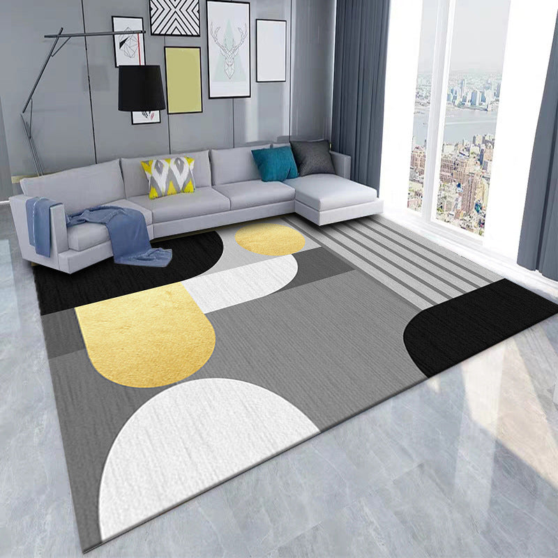 Luxe Geometric Rug Multicolor Minimalist Rug Synthetics Pet Friendly Machine Washable Anti-Slip Backing Rug for Home Decor Clearhalo 'Area Rug' 'Modern' 'Rugs' Rug' 2199251
