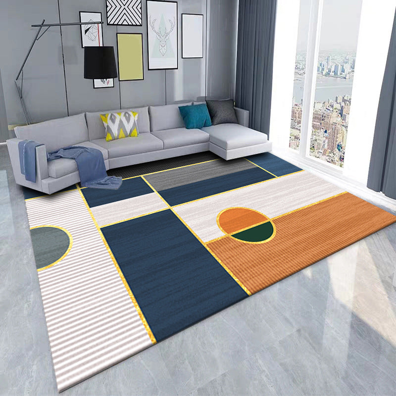 Luxe Geometric Rug Multicolor Minimalist Rug Synthetics Pet Friendly Machine Washable Anti-Slip Backing Rug for Home Decor Clearhalo 'Area Rug' 'Modern' 'Rugs' Rug' 2199253