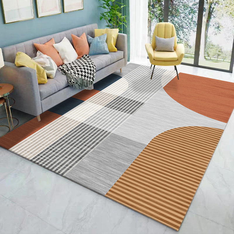 Luxe Geometric Rug Multicolor Minimalist Rug Synthetics Pet Friendly Machine Washable Anti-Slip Backing Rug for Home Decor Clearhalo 'Area Rug' 'Modern' 'Rugs' Rug' 2199255