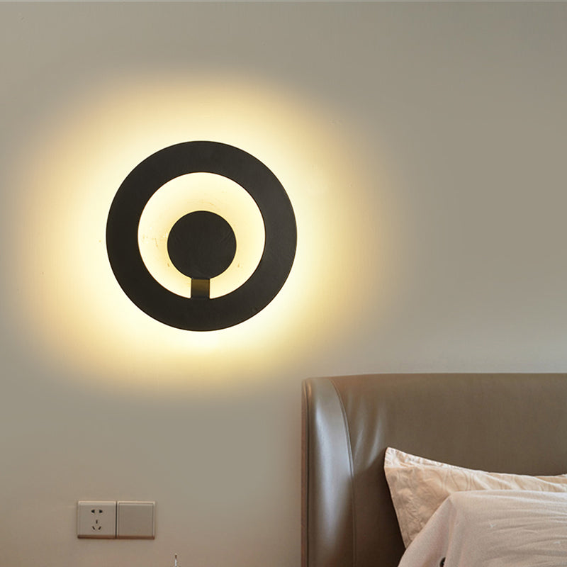 Black/White Super Thin Wall Sconce Light Modern Acrylic Living Room Wall Lighting Fixture, Warm/White Light - Clearhalo - 'Modern wall lights' - 'Modern' - 'Wall Lamps & Sconces' - 'Wall Lights' - Lighting' - 219933