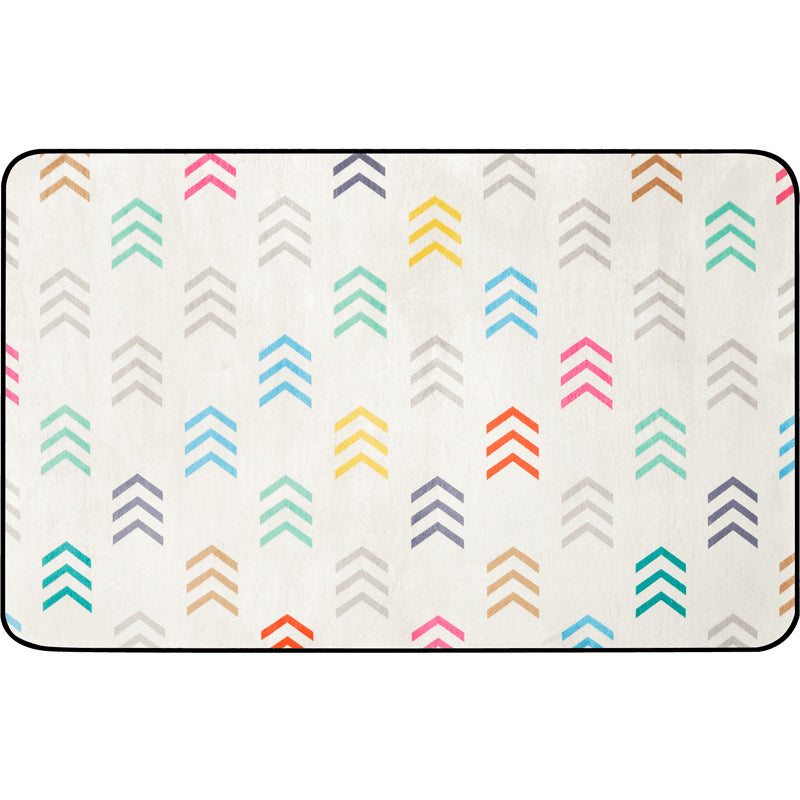 Modern Bedroom Area Rug Multi Color Geometry Arrow Print Rug Polypropylene Washable Pet Friendly Anti-Slip Rug Clearhalo 'Area Rug' 'Modern' 'Rugs' Rug' 2199437