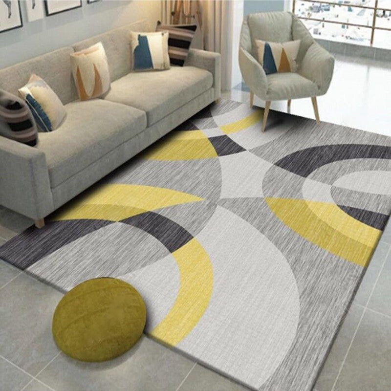 Multi Color Nordic Indoor Rug Synthetics Colorblock Abstract Geometric Carpet Non-Slip Washable Pet Friendly Rug for Home Clearhalo 'Area Rug' 'Modern' 'Rugs' Rug' 2199514